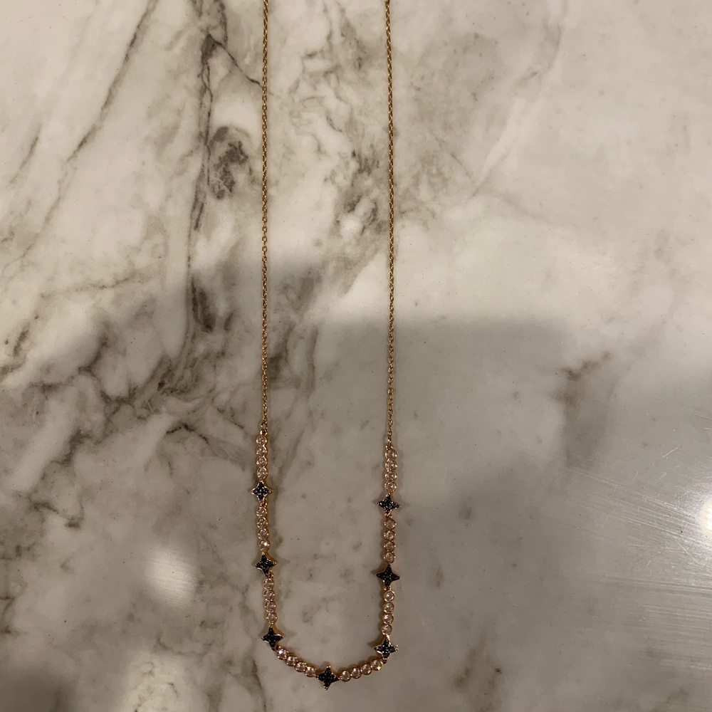 SWAROVSKI rose gold and black necklace
